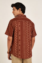 Ethnic print half sleeve shirt