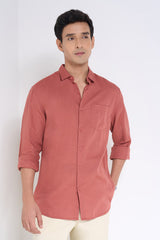 Men’s beige cotton shirt