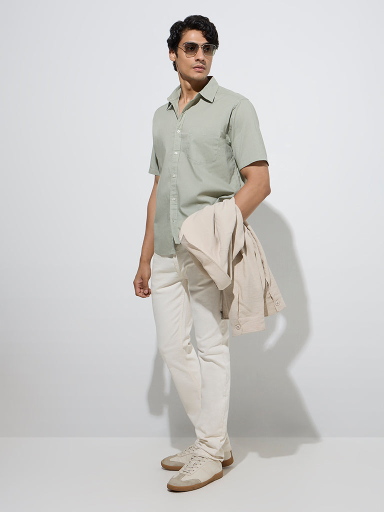 Sage Green Cotton Shirt