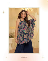 Viscose With Embroidered Designer Top And Bottom - indo western by Reet Lifesstyle