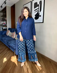 Shehnaz Ajrakh Pants with Shirt