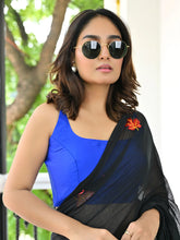 Silk Blue Sleeveless Blouse