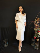 Silk Multi Drape Top in White