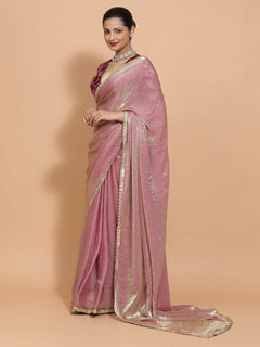 Silken Lavender Ready-to-Wear One Minute Pre Draped Saree