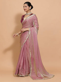 Silken Lavender Ready-to-Wear One Minute Pre Draped Saree