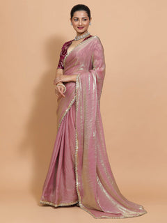 Silken Lavender Ready-to-Wear One Minute Pre Draped Saree