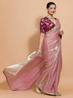 Silken Lavender Ready-to-Wear One Minute Pre Draped Saree