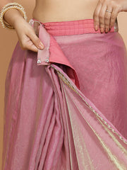 Silken Lavender Ready-to-Wear One Minute Pre Draped Saree