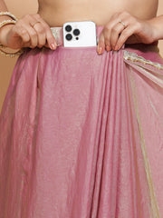 Silken Lavender Ready-to-Wear One Minute Pre Draped Saree