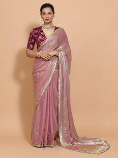 Silken Lavender Ready-to-Wear One Minute Pre Draped Saree