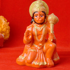Sitting Hanuman Idol Car Dashboard