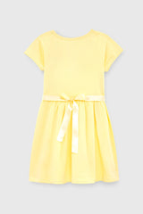 yellow cartoon dress for girls