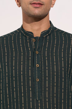 Men's striped cotton kurta