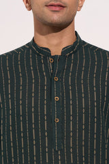 Men's striped cotton kurta