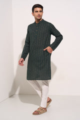 Teal casual kurta