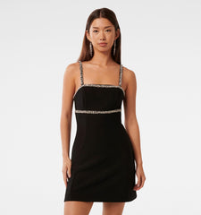 embellished mini dress