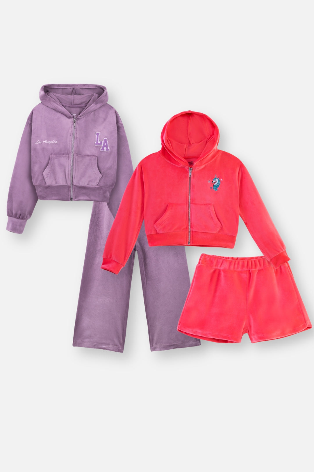 Unicorn & LA Velour Co-Ord Sets for Kids