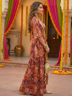 Rangbahar Floral Embellished Sharara Set