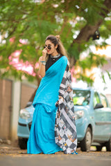 Whimsical Wings Mul Mul Printed Saree