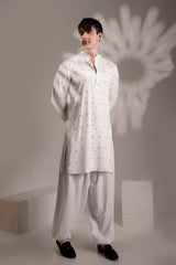White festive kurta for men