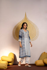 White muslin kurta for women