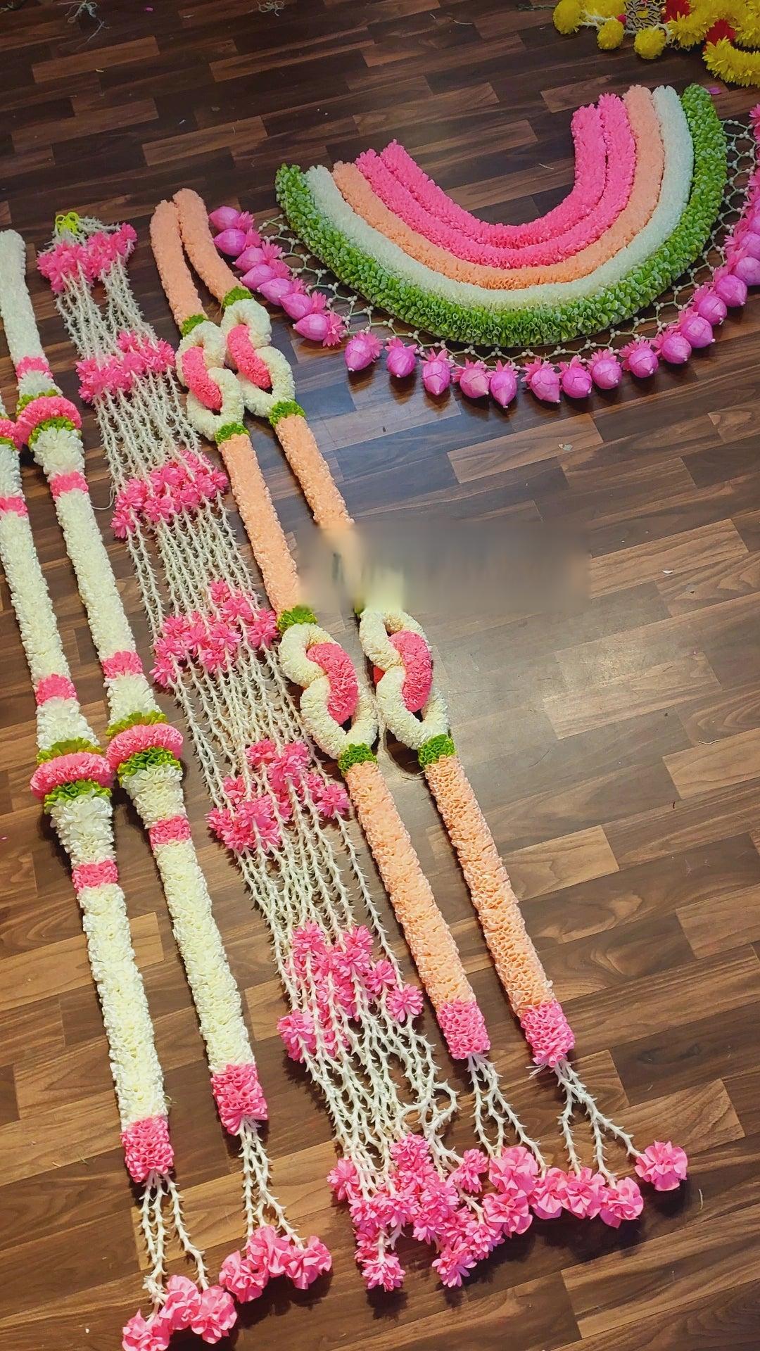 White Pink Cloth Entrance Set