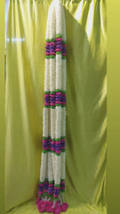 White Purple Sola Garland