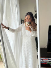 White Viscose Chikankari Palazzo Set