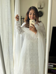 chikankari embroidery kurta