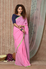 blush pink cotton saree