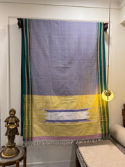 Pure Cotton Ilkal Women's Saree with Silk Pallu