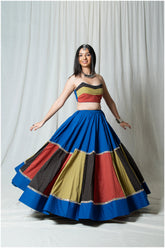 Women’s Royal Blue Twirl & Drop Skirt Set