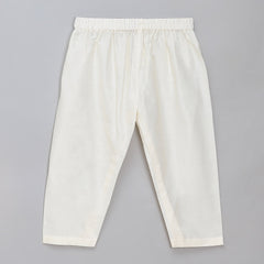 Yellow Boys Kurta Pyjama with Printed Jacket