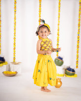 Yellow Janmashtami Seeta Lehenga Set