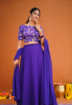 georgette lehenga