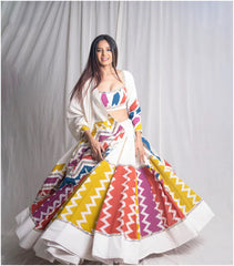 Women’s Zig and Twirl Skirt Set Off White