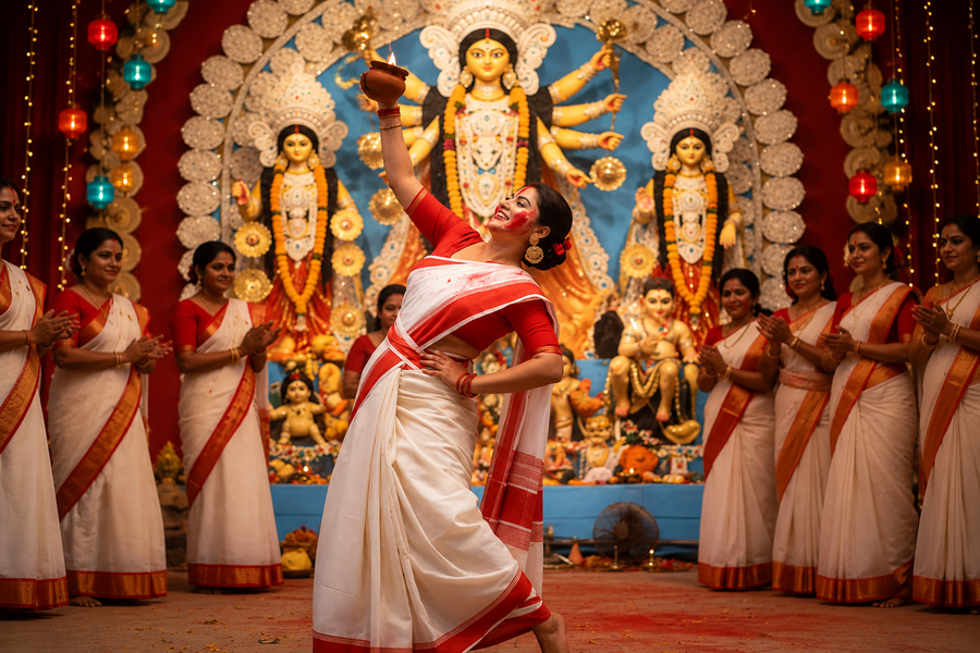 Durga Puja saree ideas