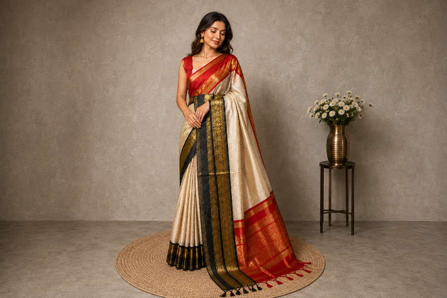 Kanjeevaram Saree Bridal Look