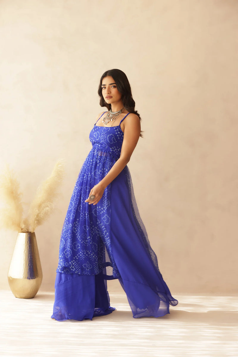 Royal Amethyst Bandhani Georgette Kurta Set