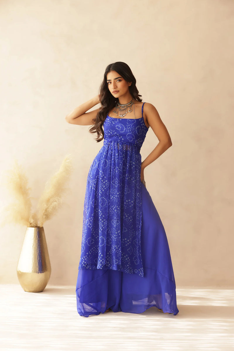 Royal Amethyst Bandhani Georgette Kurta Set