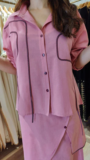 Pink Ribbon Flap Co-ord Set