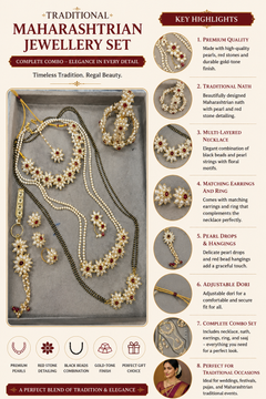 Maharashtrian Paramparik Moti Jewellery Set