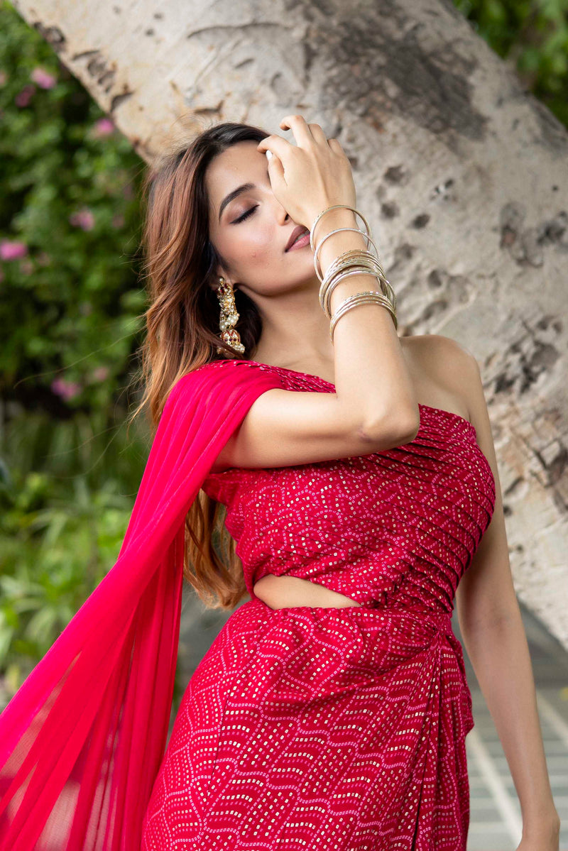 Designer Bandhani dress for special occasions