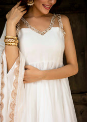 Chanderi zari dupatta Anarkali set