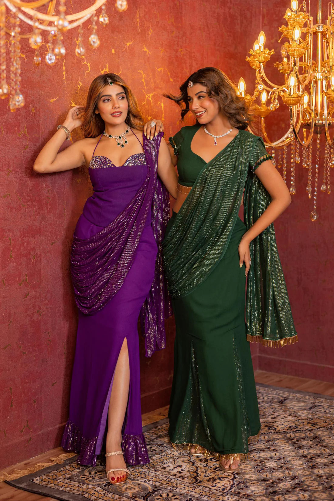 Naaz pre-drape saree