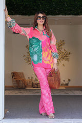 Cotton linen co-ord set for women
