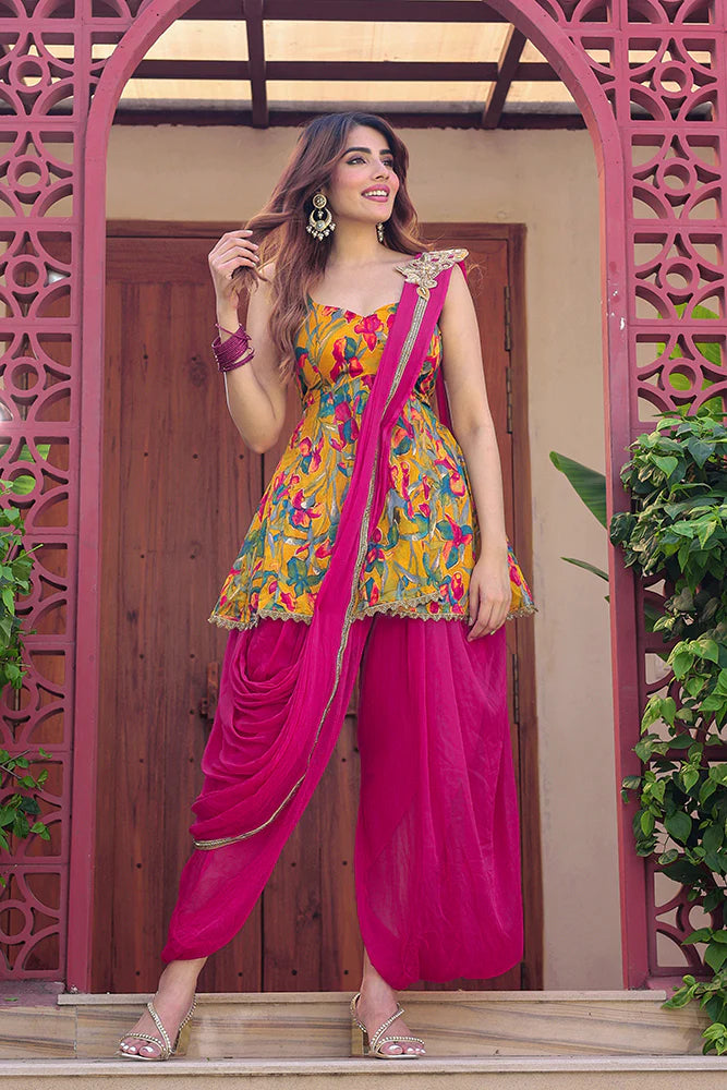 comfortable dhoti outfit for festive wear