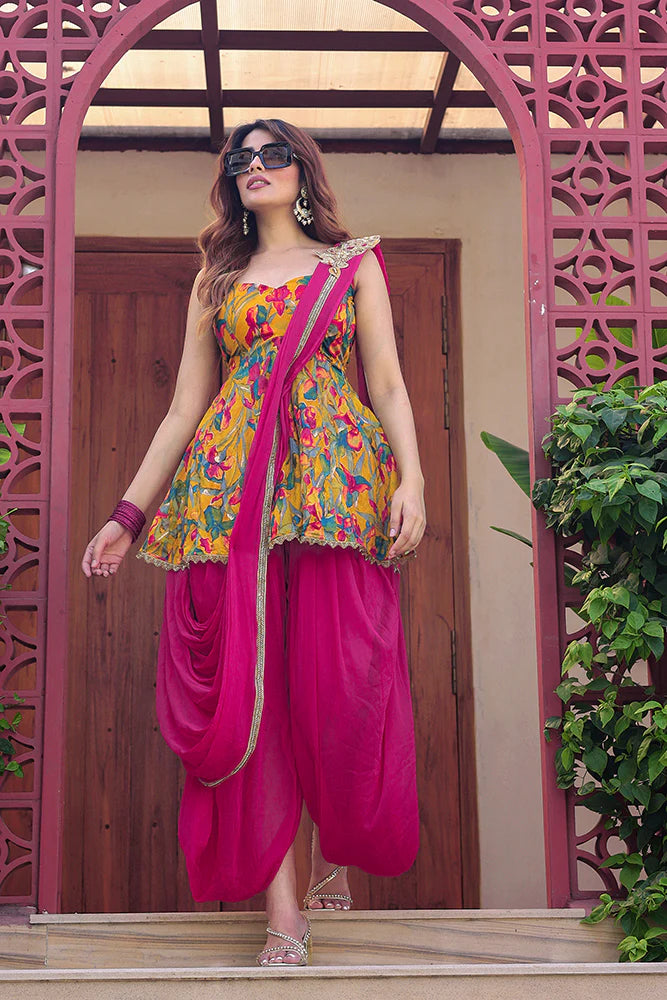 organza and silk co-ord set for women