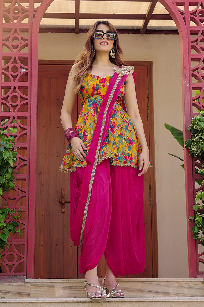 dhoti outfit for festive wear