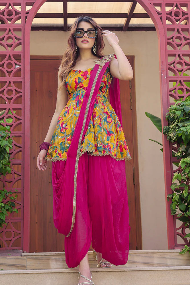 silk partywear set